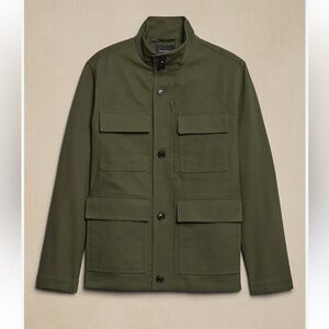 Banana Republic Four-Pocket Military Jacket Green Size Large